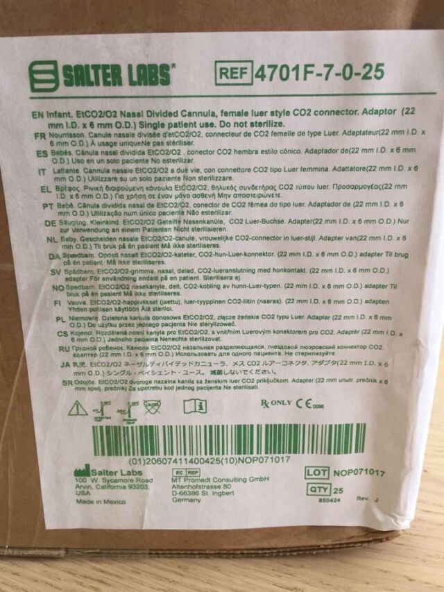 Salter Labs # 4701F