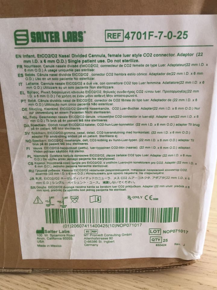 Salter Labs # 4701F-7-0-25