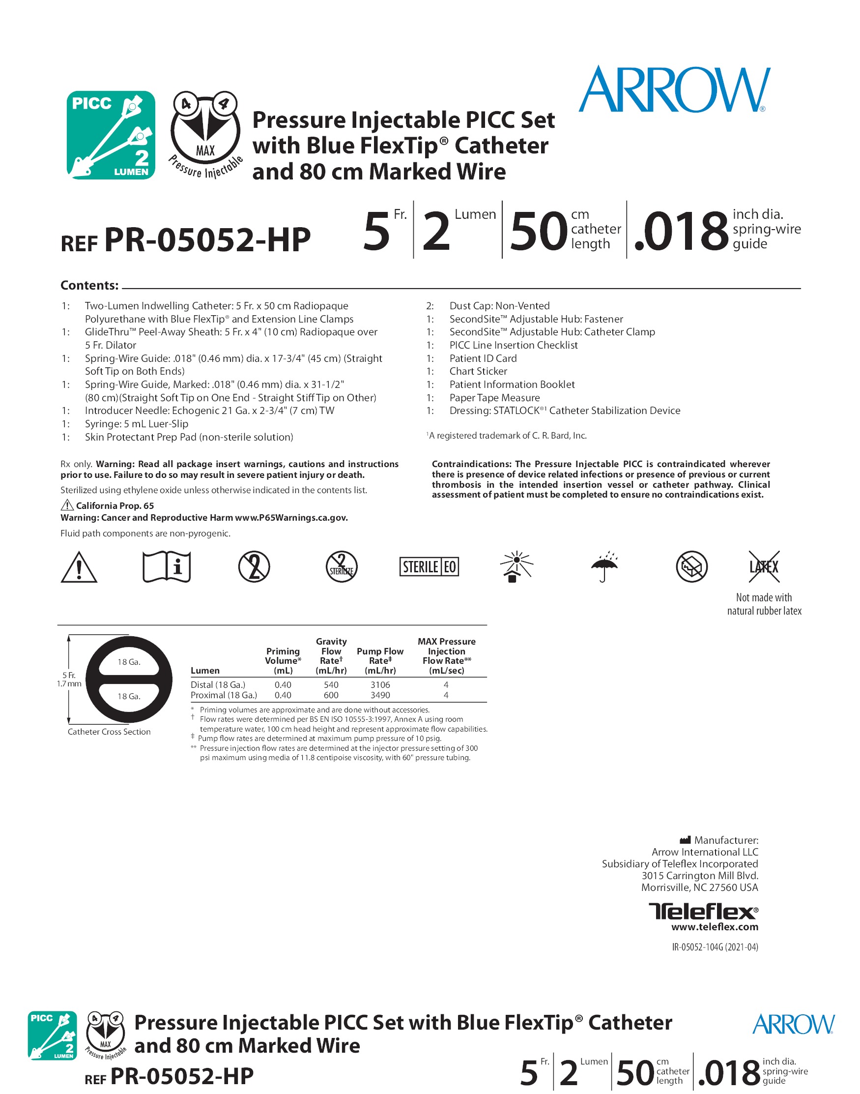 Teleflex # PR-05052-HPX