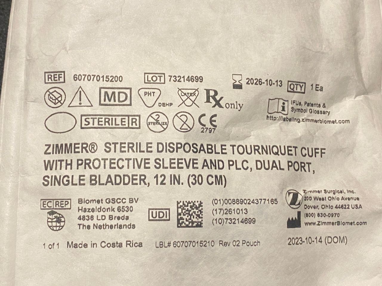 Zimmer # 60-7070-152-00